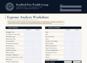 expense analysis screenshot