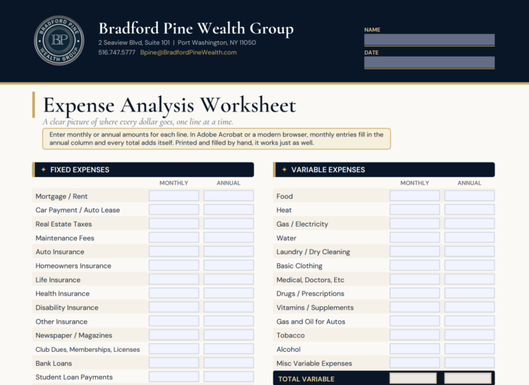 expense analysis screenshot